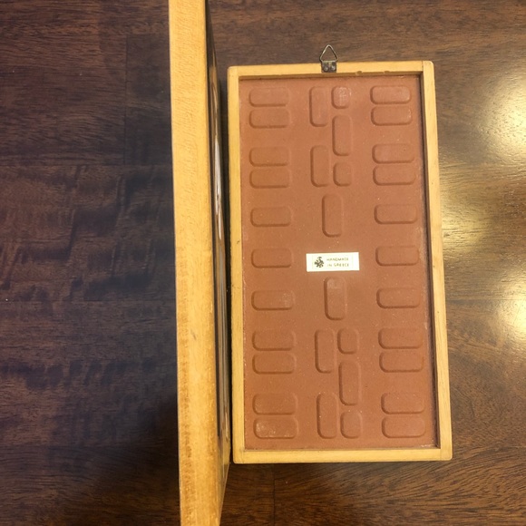 Handmade in Greece Framed Pottery tiles - girl / boy farmerunsigned, GUC - Picture 7 of 16